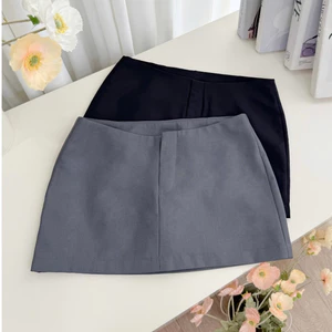 Chân Váy chữ A cạp trễ mini skirt 2 lớp váy ngắn trơn/ chấm bi 28cm siêu slay sexy vải suit dày