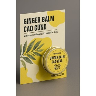 Cao Gừng, Sáp Gừng Thiên Nhiên – Giữ Ấm Cơ Thể, Thư Giãn, Dưỡng Da, Thành Phần Từ Gừng & Dầu Dừa