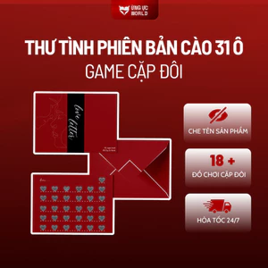 Boardgame ý tưởng hẹn hò 30 ngày cho cặp đôi Thư Tình, bảng thẻ cào 31 ô Ừng Ực