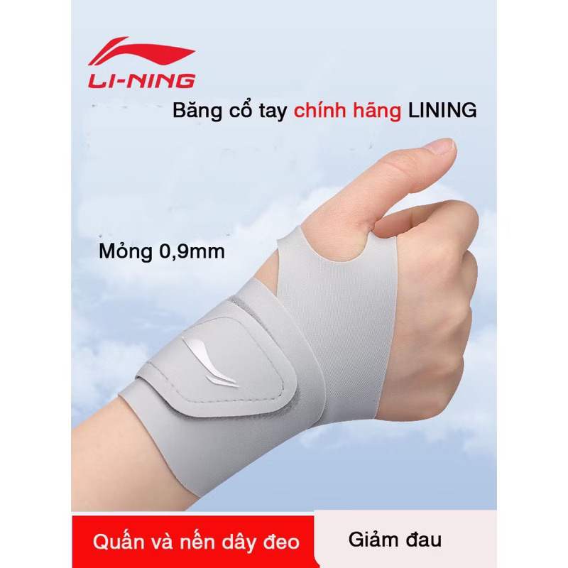 🆘LI-NING🆘 Băng quấn bảo vệ khớp cổ tay LI-NING mỏng nhẹ bảo vệ khớp khi chơi thể thao