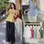 Áo Babydoll Sát Nách Cổ Bèo Li Dập Cài Cúc Trước 415