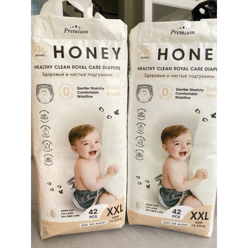 [TẶNG QUẠT] 1bịch bỉm HONEY PREMIUM tơ tằm, mềm mịn, thấm hút tốt đủ size tã dán và tã quần cho bé