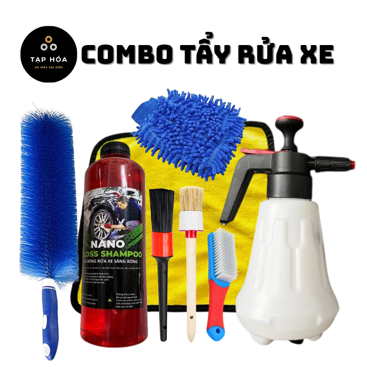 Ảnh combo dụng cụ vệ sinh xe NANO WASH