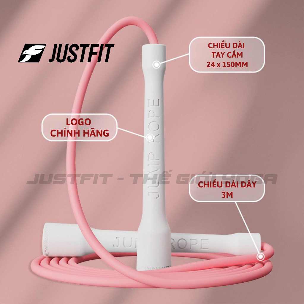 Dây nhảy tốc độ PVC JUSTFIT JUMP ROPES 6mm tập nhảy dây, Cardio, Yoga, giảm cân tại nhà AMIZIN