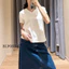 ÁO THUN NỮ RỘNG VỪA CỔ TIM TAY NGẮN BASIC VẢI COTTON CO GIÃN 4 CHIỀU MỀM MỊN MÁT BI.POSILÁ