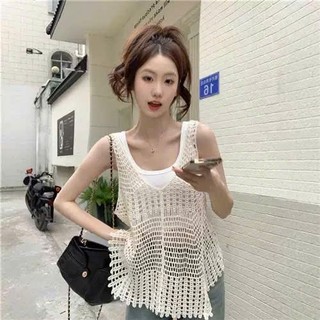 Áo ren 3 lỗ dệt kim cổ chữ V dáng rộng phù hợp mặc đi chơi, đi du lịch . QC