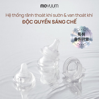 [Chính Hãng] Núm Ty Moyuum Hàn Quốc Đủ Size 1-4 Cho Bé Tặng Kèm Đục Núm Ti Tiện Lợi
