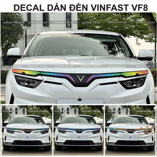 Decal dán đèn Vinfast VF8 ( 2bên), Decal trang trí ô tô Decal đổi màu đèn xe cao cấp không thấm nước không để lại keo