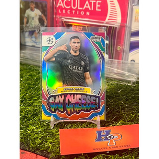 Thẻ bóng đá Hakimi Say Cheese Topps Stadium Chrome UCL 2023/24