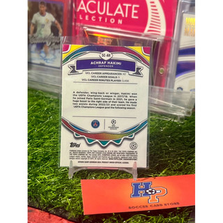 Thẻ bóng đá Hakimi Say Cheese Topps Stadium Chrome UCL 2023/24