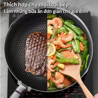 Chảo tổ ong chống dính Inox Cao Cấp KWAI vân tổ ong sâu lòng công nghệ Đức chảo vân tổ ong cao cấp chống dính an toàn