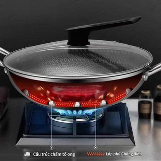 Chảo tổ ong chống dính Inox Cao Cấp KWAI vân tổ ong sâu lòng công nghệ Đức chảo vân tổ ong cao cấp chống dính an toàn