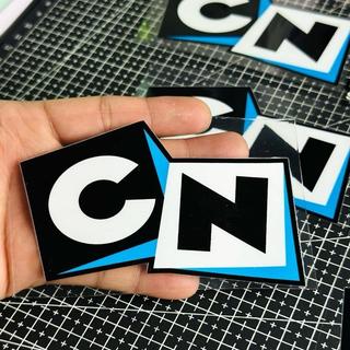 Tem Sticker DTF CN - Cartoon Network Màu Xanh Đen Trắng |SGDC - 1 Cái|