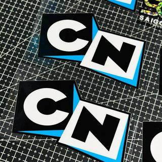 Tem Sticker DTF CN - Cartoon Network Màu Xanh Đen Trắng |SGDC - 1 Cái|