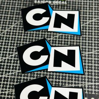 Tem Sticker DTF CN - Cartoon Network Màu Xanh Đen Trắng |SGDC - 1 Cái|