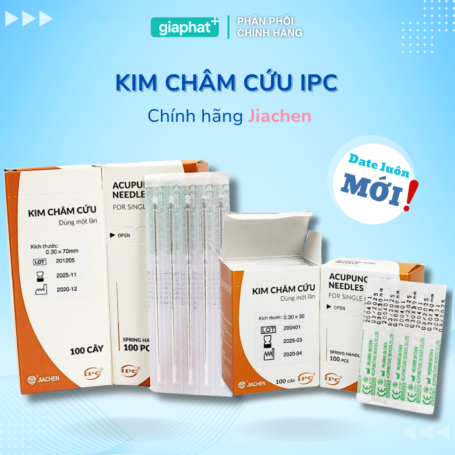 Kim châm cứu IPC Jiachen tiệt trùng hộp 100 kim nhiều cỡ | Shopee Việt Nam
