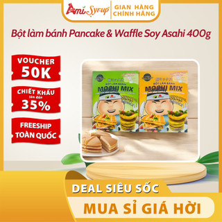 Bột làm bánh Pancake & Waffle Soy Asahi 400g – tiện lợi, thơm ngon, xốp mịn, hàng chính hãng