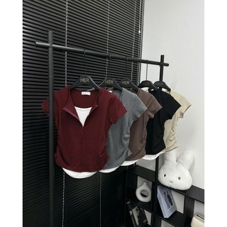 Áo Nữ Chất Mềm Form Ôm Nhẹ Thiết kế Kiểu Cổ Cách Điệu Thanh Lịch Hiện Đại