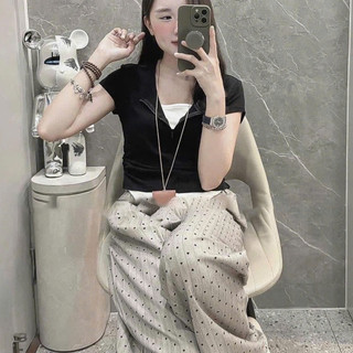 Áo Nữ Chất Mềm Form Ôm Nhẹ Thiết kế Kiểu Cổ Cách Điệu Thanh Lịch Hiện Đại