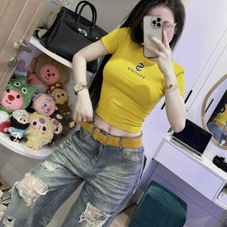 Áo ÔM Body Tôn Dáng Thiết Kế In Chữ $ Money Phong Cách Style Fashion