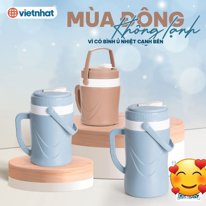 Bình đá 3l, Bình ủ trà 3 lít Việt Nhật , Bình ủ nhiệt 2L VIỆT NHẬT AMIZIN