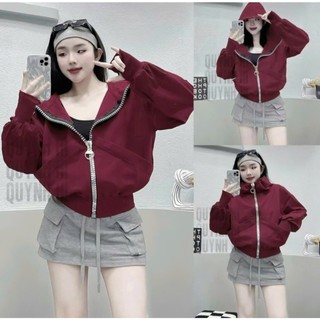 Áo khoác nỉ nữ dây kéo to màu sắc trẻ trung năng động nhiều màu nhiều size dễ lựa chọn