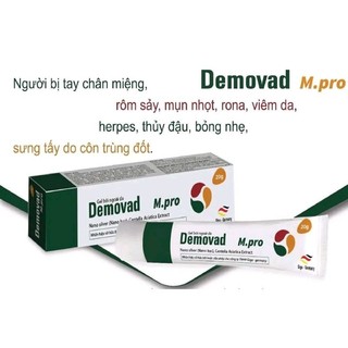 Demovad M.Pro Gel bôi da hỗ trợ nấm ngứa, mụn nhọt, tay chân miệng (GIGA ĐỨC) tuýp 20g