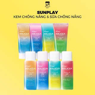 Chống Nắng Sunplay Hiệu Chỉnh Sắc Da Skin Aqua Tone Up UV Milk/Essence SPF50+ (50g/tuýp)