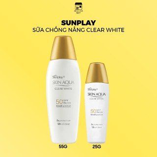 Sữa Chống Nắng Sunplay Skin Aqua Dưỡng Da Sáng Mịn Clear White SPF50+ (25g,55g)