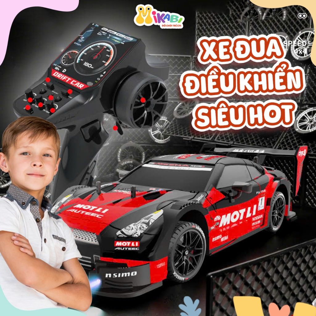 Xe Đua Điều Khiển Từ Xa Drift Racing GTR MOTUL Tốc Độ Cao, Đồ Chơi Ôto Điều Khiển Cho Bé - Đồ Chơi Trẻ Em MIKABI