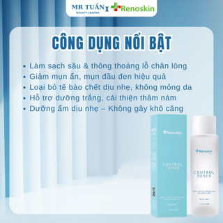Toner Acid Control Renoskin Làm Sạch Sâu Giảm Mụn Ẩn, Thâm Nám Thông Thoáng Lỗ Chân Lông Dưỡng Sáng Da 150ml