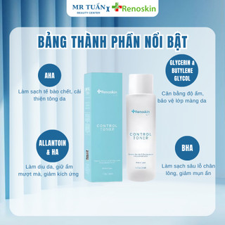 Toner Acid Control Renoskin Làm Sạch Sâu Giảm Mụn Ẩn, Thâm Nám Thông Thoáng Lỗ Chân Lông Dưỡng Sáng Da 150ml