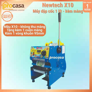 Máy dập cốc khổng lồ 1 lít Newtech X10B1 - Tặng 1 cuộn màng - Máy ép miệng ly NT-One X10