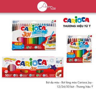 [Thương hiệu Ý] - Bút dạ màu - Bút lông màu Carioca Joy - 12/24/50 bút