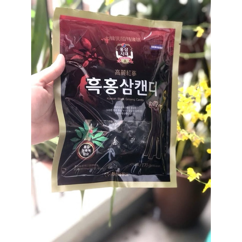 KẸO SÂM ĐEN HÀN QUỐC GÓI 170G