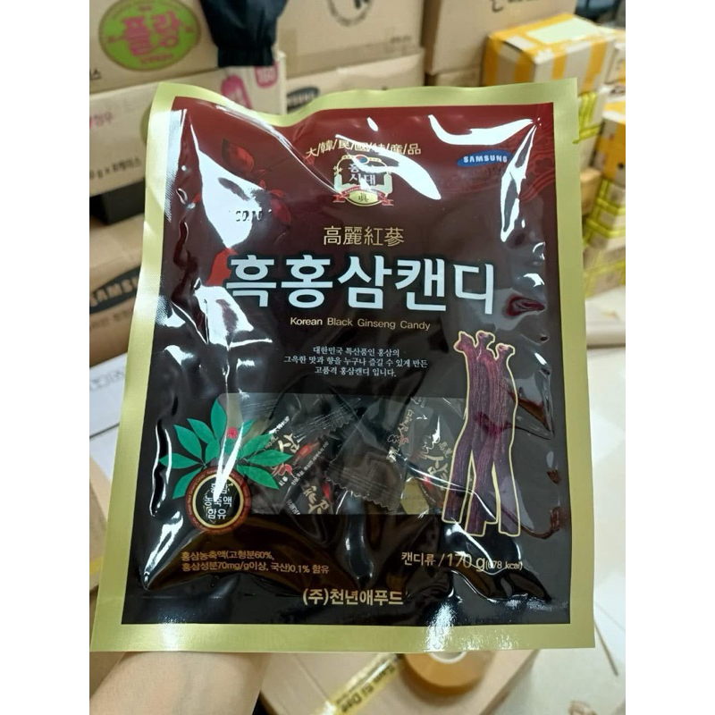 KẸO SÂM ĐEN HÀN QUỐC GÓI 170G