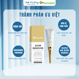 Kem Chấm Mụn Acne Remover Renoskin 10ml Dạng Kem Giúp Làm Dịu Và Se Nhanh Cồi Mụn, Dễ Thẩm Thấu, Không Bết Dính