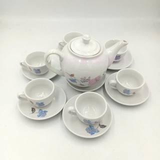 Bộ Ấm Chén Bát Tràng Hoa Hồng Tím Dung Tích 400 ML Có Hộp Pha Trà Ngày Tết