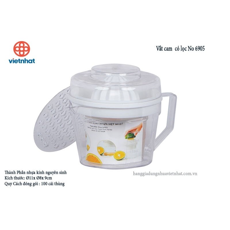 Cốc vắt cam có lưới lọc chính hãng VIỆT NHẬT (Mã 6905)