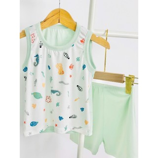 Ba lỗ cho bé họa tiết Biển xanh đáng yêu MẸ VÀ CON mềm mát, ba lỗ mùa hè thoải mái Size 6M–5Y