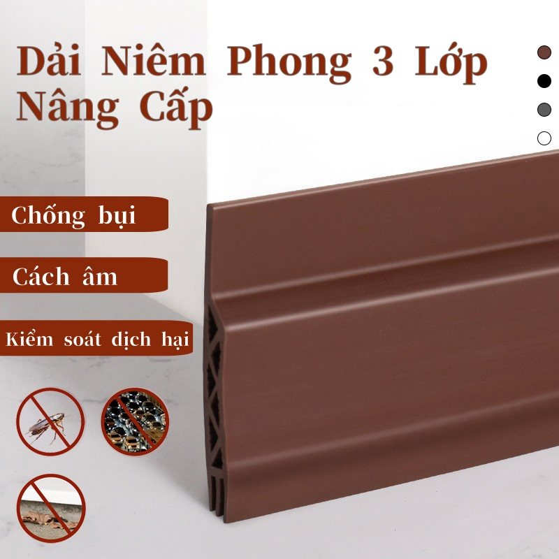 Dải Đệm Ngăn Cửa Đa Năng - Cách Âm, Chống Bụi, Chống Gió, Chống Côn Trùng