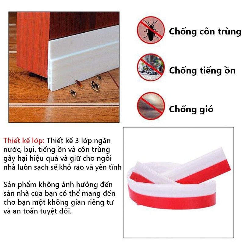 Dải Đệm Ngăn Cửa Đa Năng - Cách Âm, Chống Bụi, Chống Gió, Chống Côn Trùng