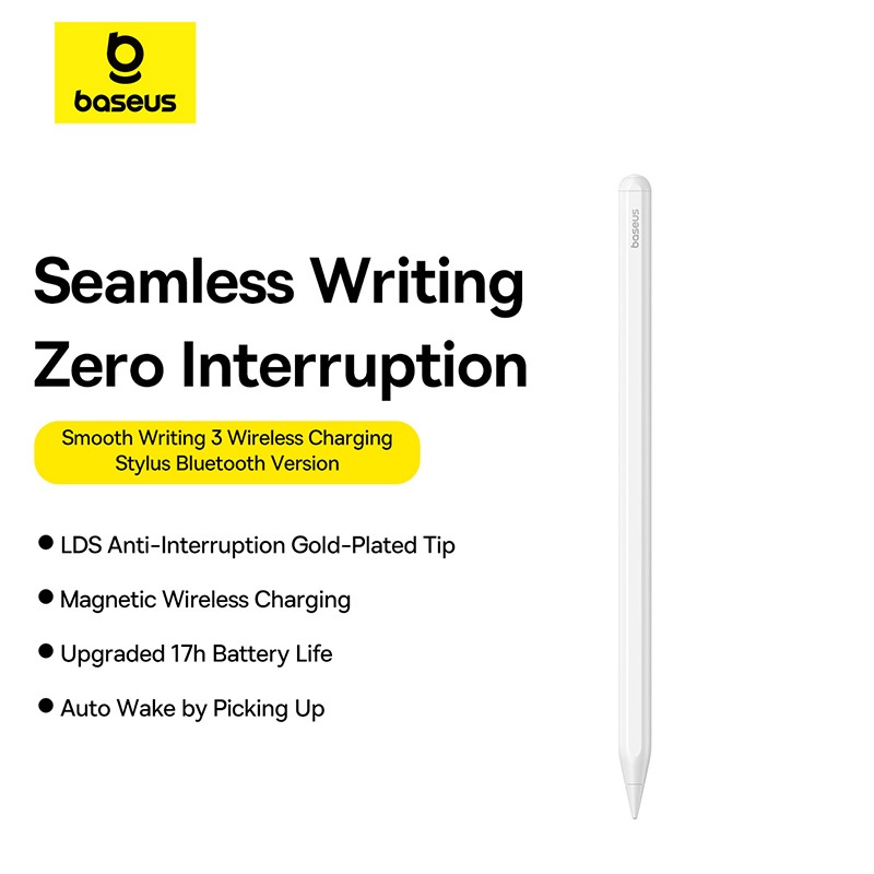 Bút Cảm Ứng Baseus Smooth Writing 3 Ngòi Mạ Vàng LDS Chống Nhiễu Pin 17h Tự Động Bật Tắt Tặng Ngòi Sạc Không Dây/Có Dây | BigBuy360 - bigbuy360.vn