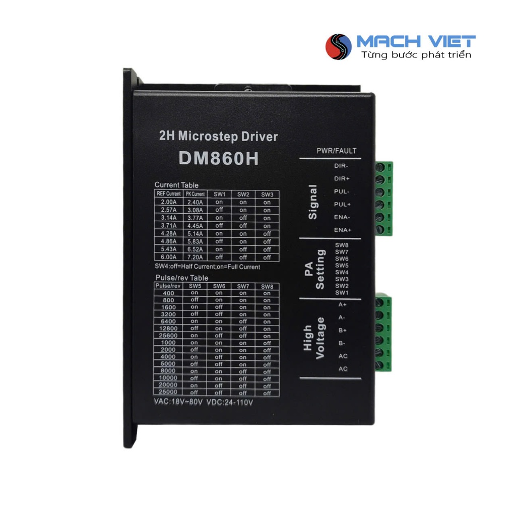 Driver DM860H 7,2A điều khiển động cơ bước (dùng cho động cơ size 86 ...