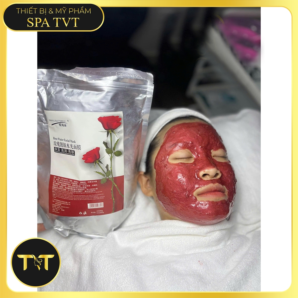 Mặt Nạ Hoa Hồng Collagen, Mặt Nạ Hoa Hồng Đỏ Dưỡng Ẩm, Làm Sáng Da, Se Khít Lỗ Chân Lông