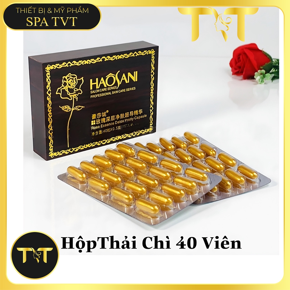 Viên Hút Chì Thải Độc Tố Haosani, Hộp 40  Viên CA0 CẤP CHĨNH HÃNG Thải Ra Chì Đen