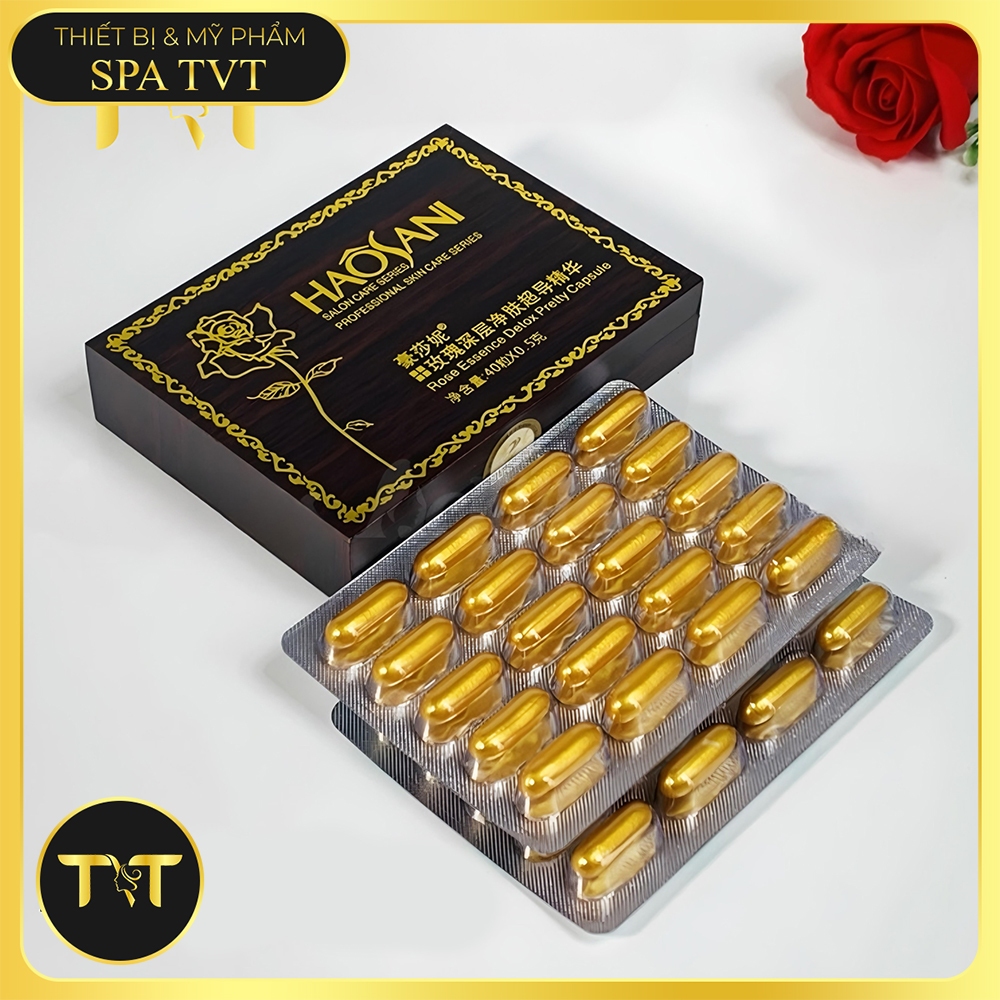 Viên Hút Chì Thải Độc Tố Haosani, Hộp 40  Viên CA0 CẤP CHĨNH HÃNG Thải Ra Chì Đen