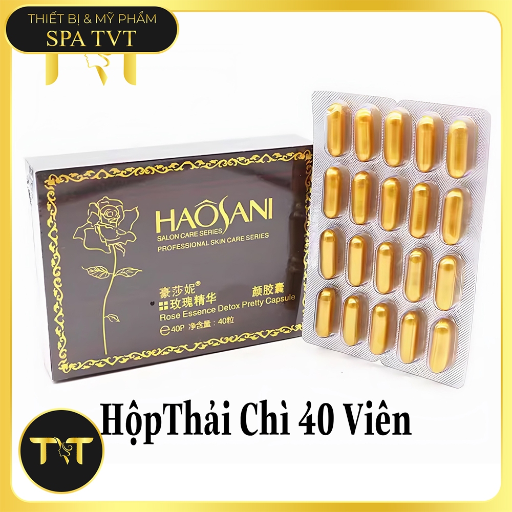 Viên Hút Chì Thải Độc Tố Haosani, Hộp 40  Viên CA0 CẤP CHĨNH HÃNG Thải Ra Chì Đen