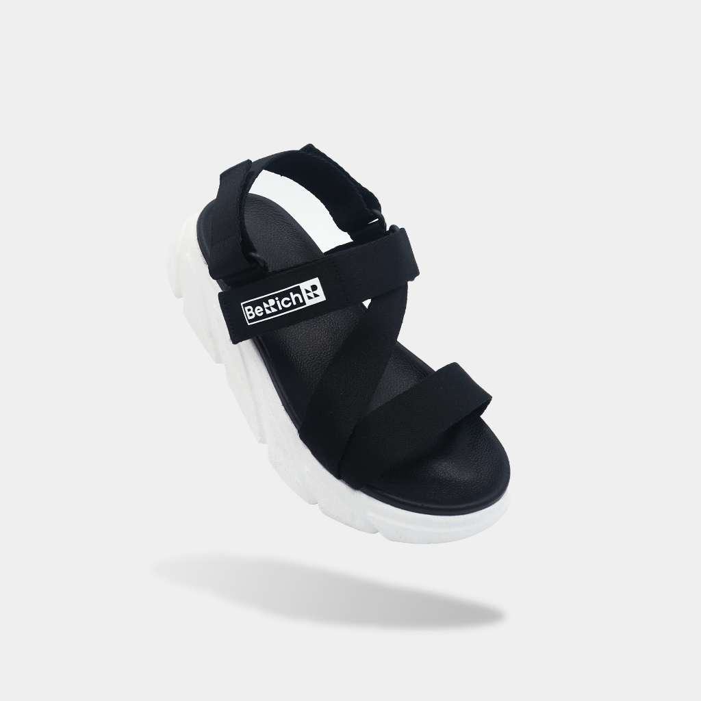 Ảnh Sandal nam nữ Unisex - Couple thương hiệu Berich quai chéo đế cao 5cm BE577 ( quai hậu rời) 2