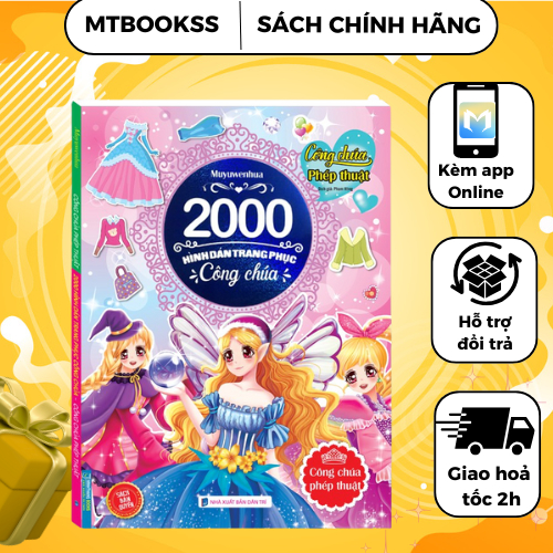 Sách - 2000 Hình Dán Trang Phục Công Chúa - Công Chúa Phép Thuật